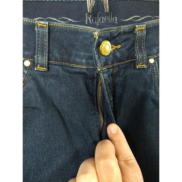 Rafaella Weekend Woman's 12 Jeans Cropped Mid Rise Straight Dark Stretch Denim - Picture 5 of 9